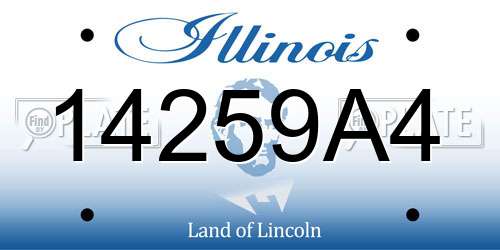 14259A4 Illinois License Plate