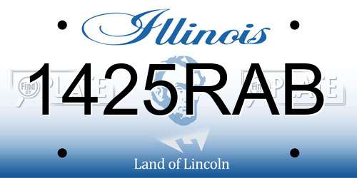 1425RAB Illinois License Plate