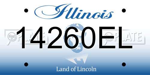 14260EL Illinois License Plate