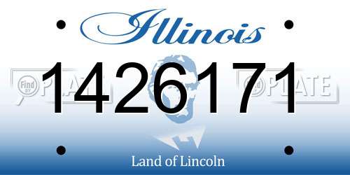 1426171 Illinois License Plate