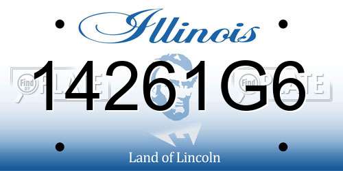 14261G6 Illinois License Plate