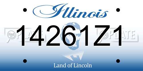14261Z1 Illinois License Plate
