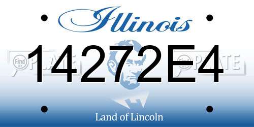 14272E4 Illinois License Plate