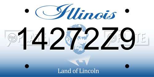 14272Z9 Illinois License Plate