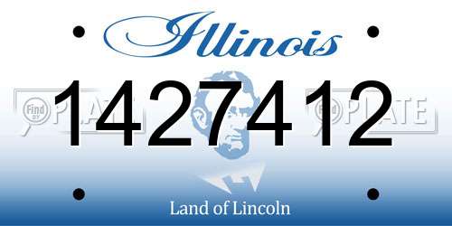 1427412 Illinois License Plate