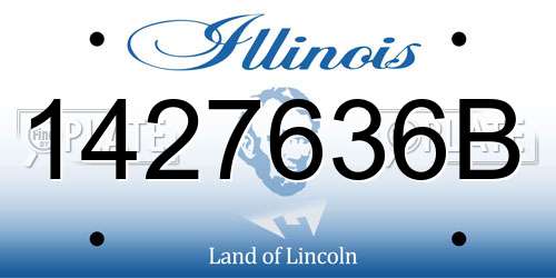 1427636B Illinois License Plate
