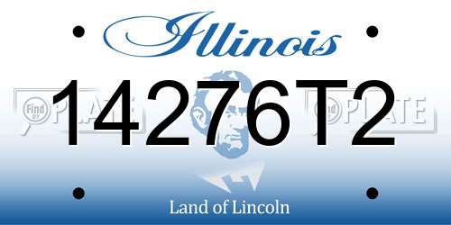 14276T2 Illinois License Plate