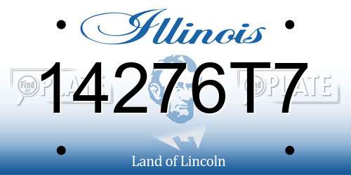 14276T7 Illinois License Plate