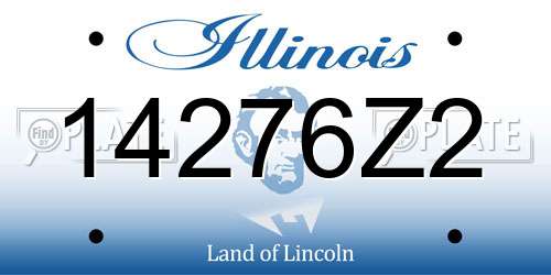 14276Z2 Illinois License Plate
