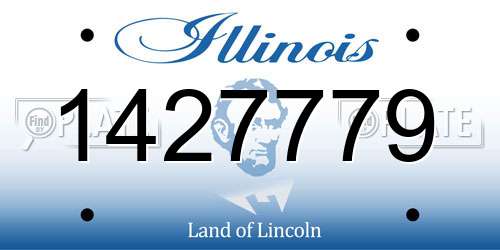 1427779 Illinois License Plate
