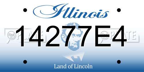14277E4 Illinois License Plate
