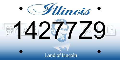14277Z9 Illinois License Plate
