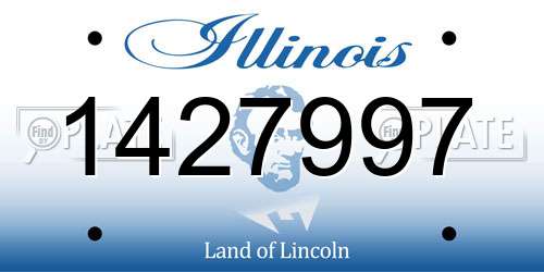 1427997 Illinois License Plate