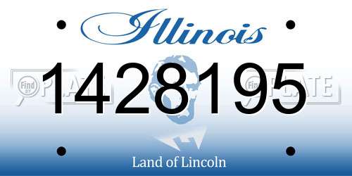 1428195 Illinois License Plate