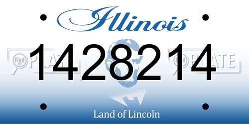 1428214 Illinois License Plate