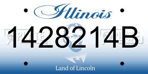 1428214B Illinois License Plate