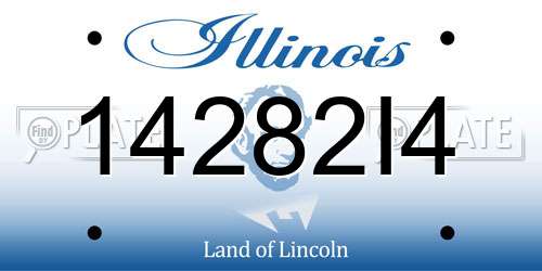 14282I4 Illinois License Plate
