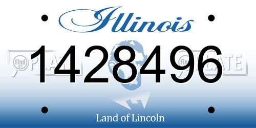 1428496 Illinois License Plate