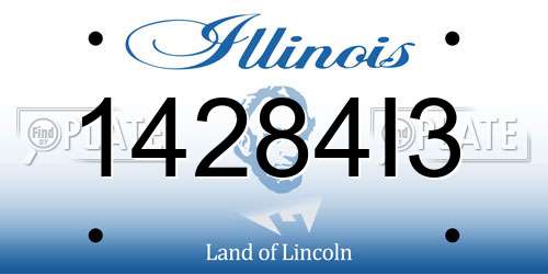 14284I3 Illinois License Plate
