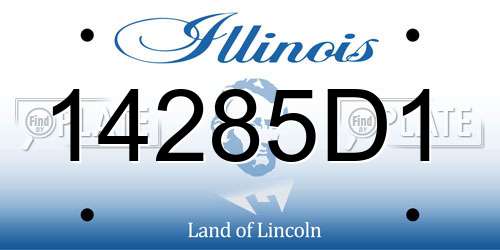 14285D1 Illinois License Plate