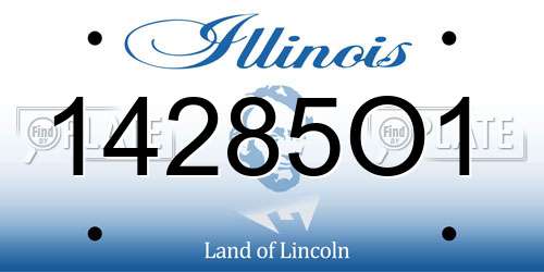 14285O1 Illinois License Plate