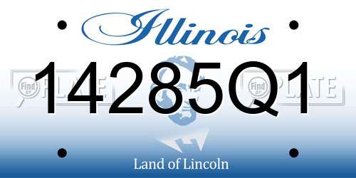 14285Q1 Illinois License Plate