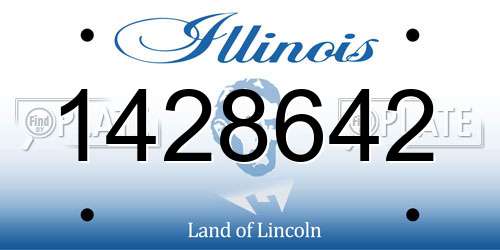 1428642 Illinois License Plate