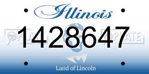 1428647 Illinois License Plate