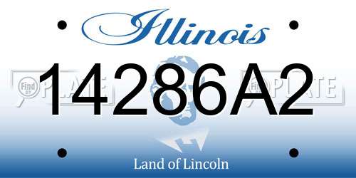 14286A2 Illinois License Plate
