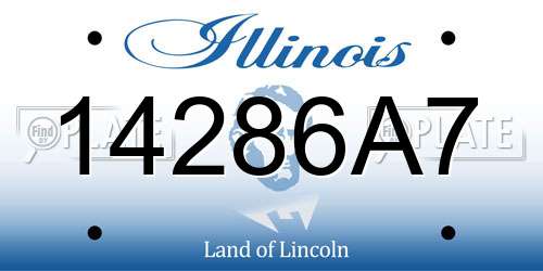 14286A7 Illinois License Plate
