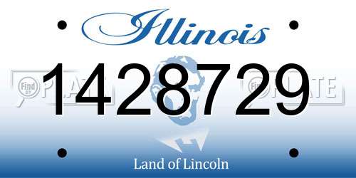 1428729 Illinois License Plate