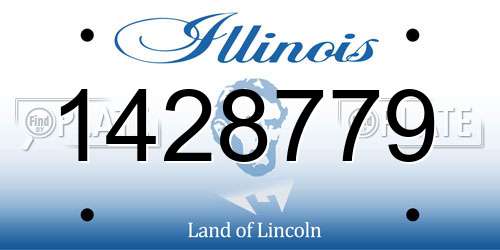 1428779 Illinois License Plate