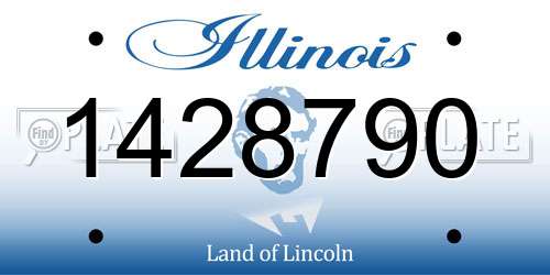 1428790 Illinois License Plate