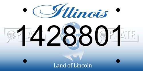 1428801 Illinois License Plate