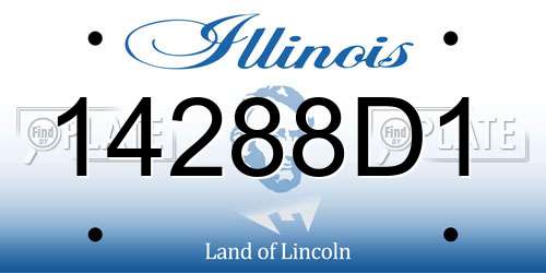 14288D1 Illinois License Plate