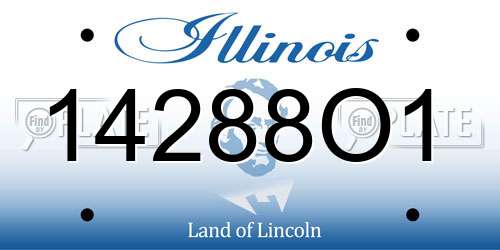 14288O1 Illinois License Plate