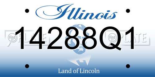 14288Q1 Illinois License Plate