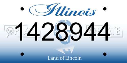 1428944 Illinois License Plate