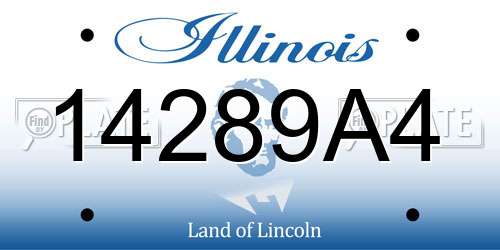 14289A4 Illinois License Plate