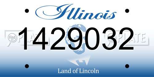 1429032 Illinois License Plate