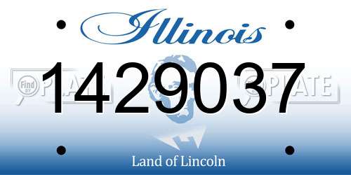 1429037 Illinois License Plate