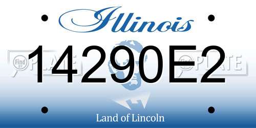 14290E2 Illinois License Plate