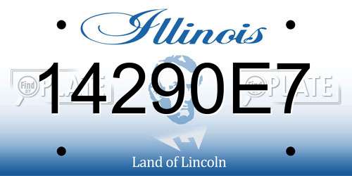14290E7 Illinois License Plate