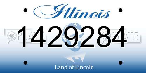 1429284 Illinois License Plate