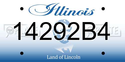 14292B4 Illinois License Plate