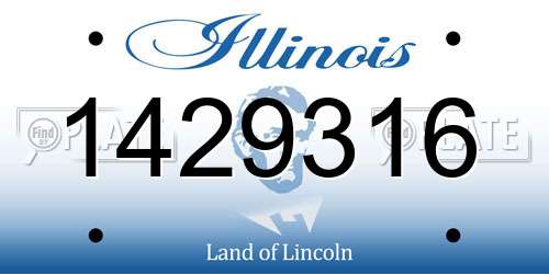 1429316 Illinois License Plate