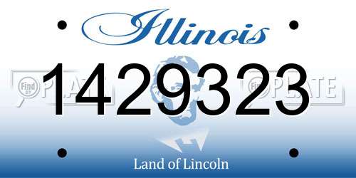 1429323 Illinois License Plate