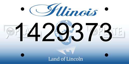 1429373 Illinois License Plate