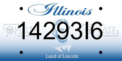 14293I6 Illinois License Plate