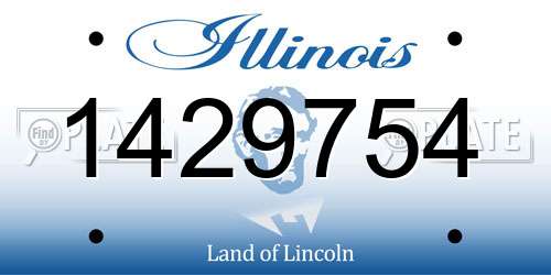 1429754 Illinois License Plate